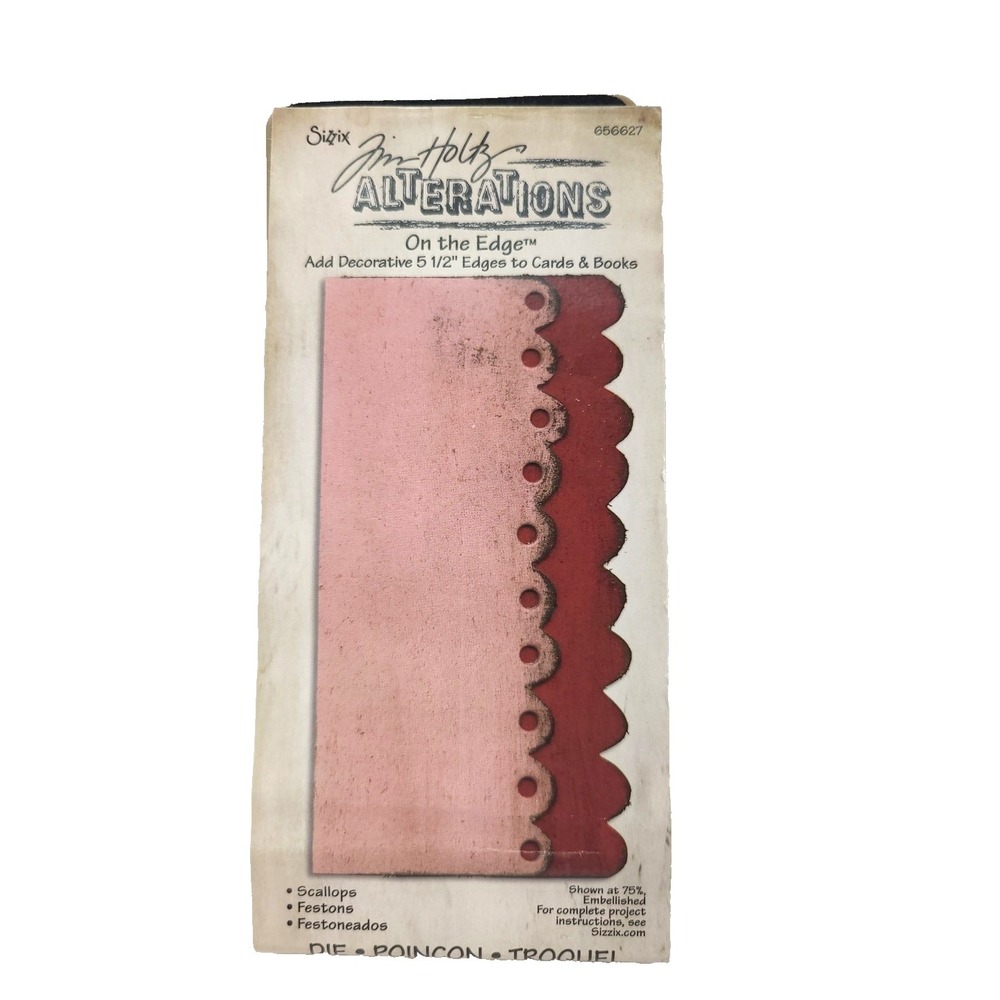 Tim Holtz Alterations Die SCALLOPS On The Edge 656627 Sizzix Cartridge